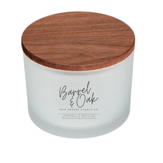Barrel & Oak – Aged Oak & Spice Coconut Soy Candle 15 oz | Erie Shores Candle Co.