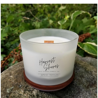 Harvest Shores Soy Wax Wooden Wick 15oz Candle
