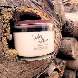 Cedar Hollow Soy Wax Wooden Wick 15oz Candle