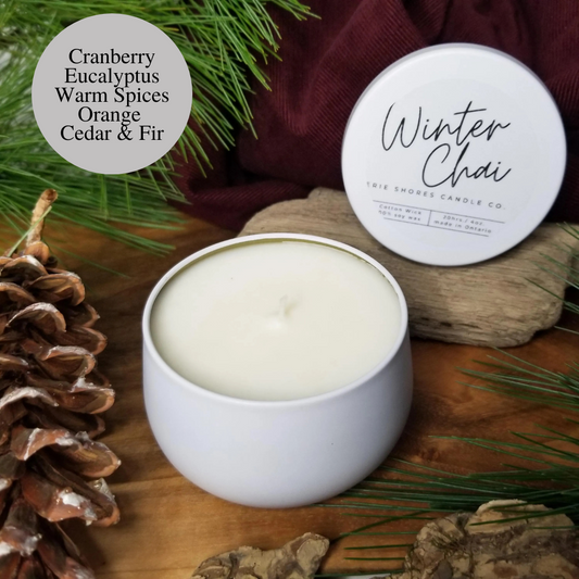 Winter Chai Soy Wax Wooden Wick 6 oz Candle