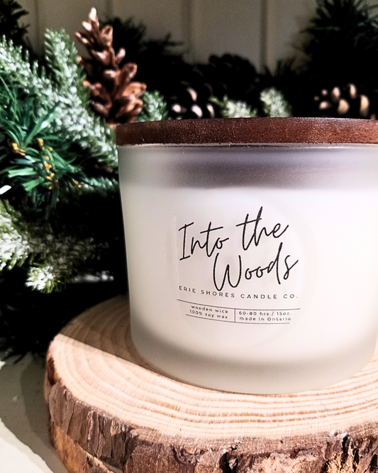 Into the Woods Soy Wax Wooden Wick 15oz Candle